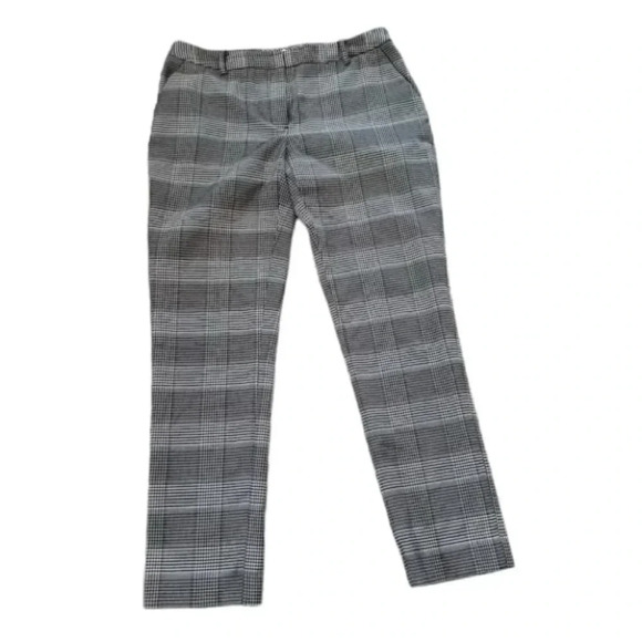 Calvin Klein Women’s Gray Plaid Cropped Dress Pants with Pockets Size 6 GUC - Picture 1 of 9